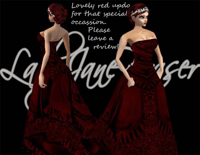 red bridal hair