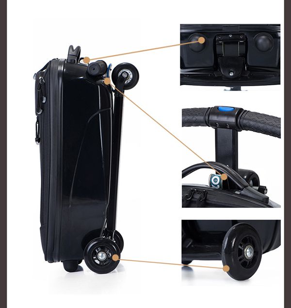 Amazing Suitcase Scooter Cabin Approved Travel Trolley Luggage Flight