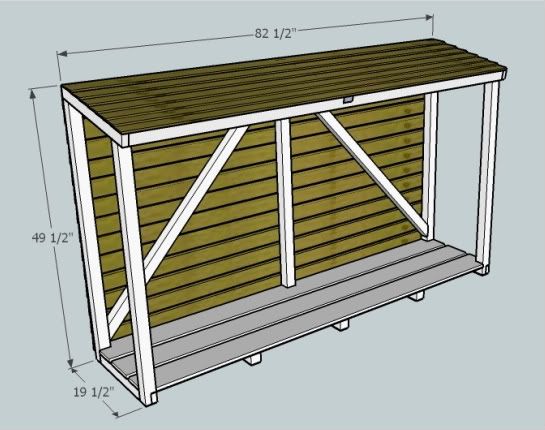 Newbee - 1st Sketchup Design for firewood log store