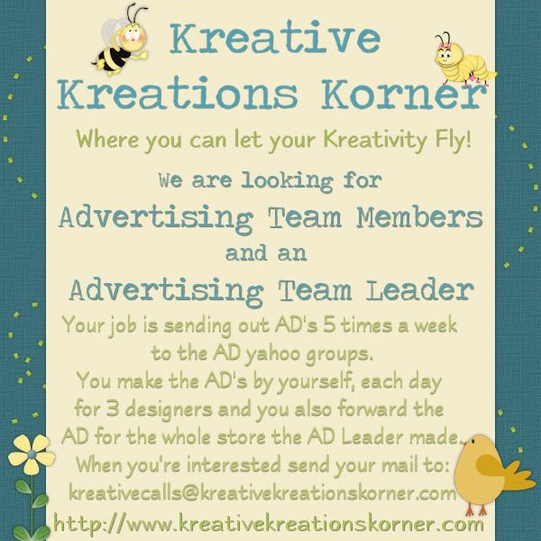 Kreative Kreations Korner Ad Call