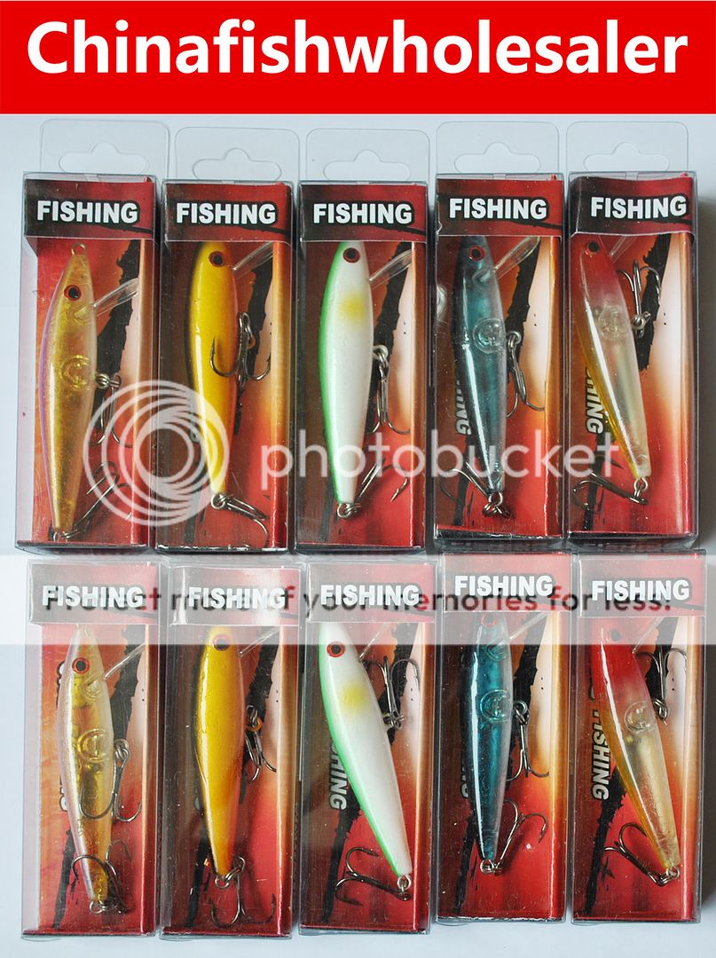 10pcs FISHING LURE BAIT TACKLE Minnow 4g 7.5cm #1040  