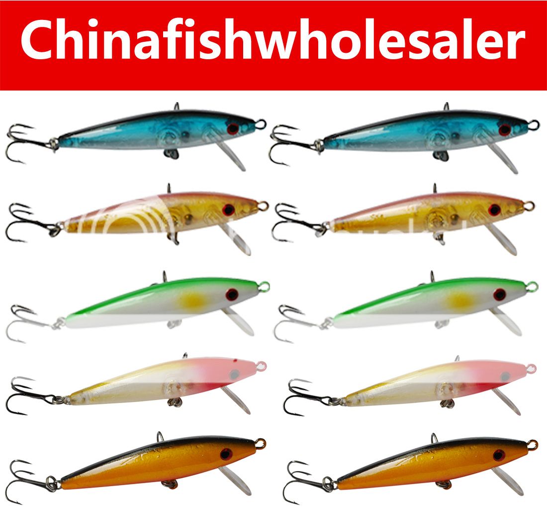 10pcs FISHING LURE BAIT TACKLE Minnow 4g 7.5cm #1040  