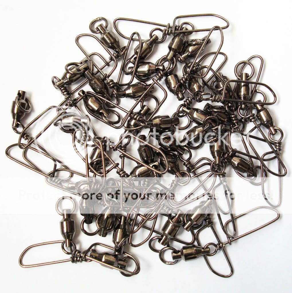 20pcs Ball Bearing Swivel with Coastlock Snap NO.6  