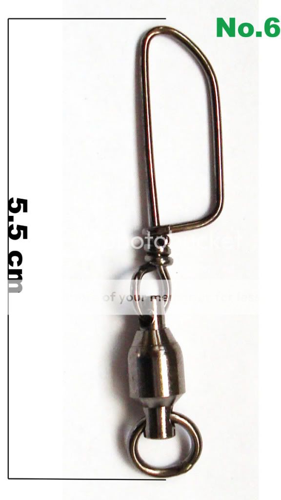 20pcs Ball Bearing Swivel with Coastlock Snap NO.6  