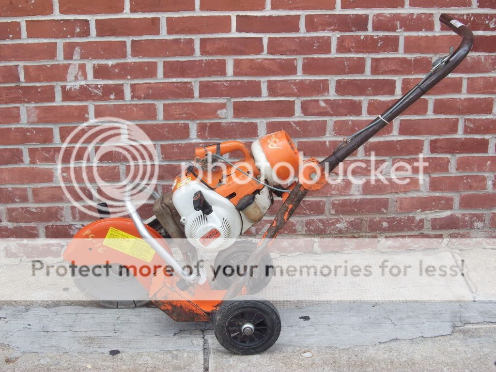 STihl Concrete Cut Off Saw Model TS 350 w/ Cart & Blade  